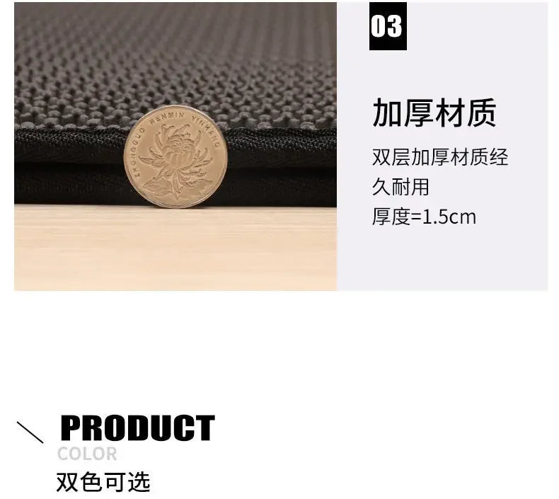 Double-Layer Waterproof Cat Litter Mat with Non-Slip Base