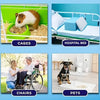 Image showing various products including cages, a hospital bed, chairs, and pets.