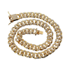 Dicke, goldfarbene Kette im Cuban-Stil als Halsband für Haustiere mit strukturiertem Glieddesign