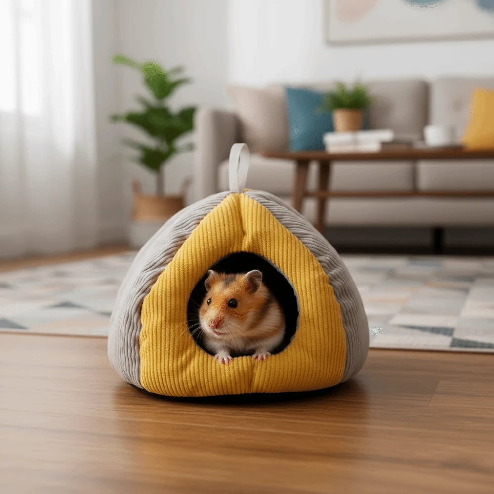 Cozy Plush Hanging Nest Bed for Small Pets