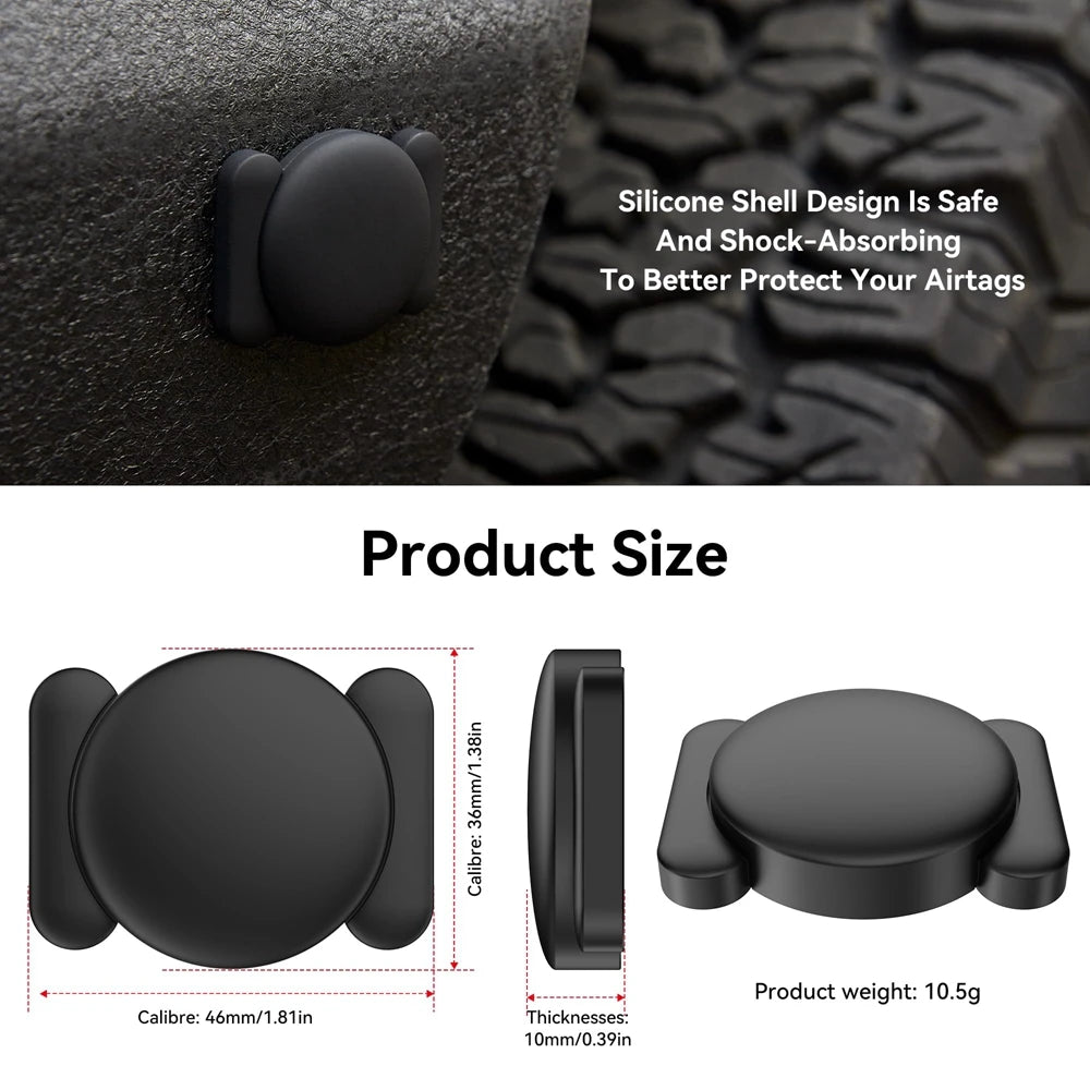 Magnetic Silicone Protective Case for AirTag with Full Coverage