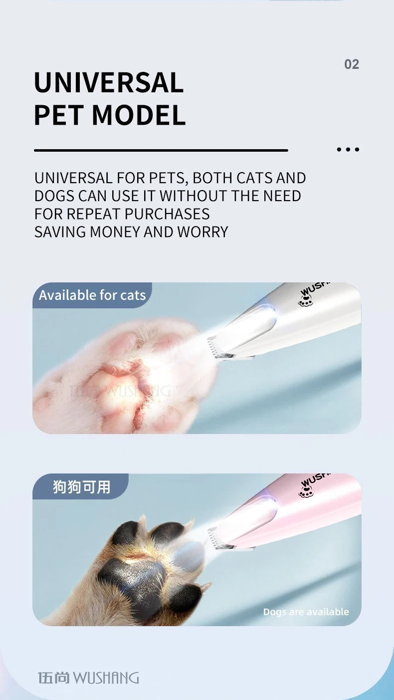 LED Pet Grooming Trimmer for Dogs and Cats