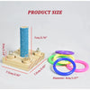 Bird Training Toys Set: Wooden Block Puzzle and Rings for Parrots
