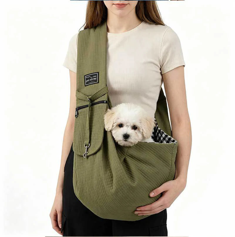 Breathable Crossbody Pet Carrier Bag for Small Dogs & Cats