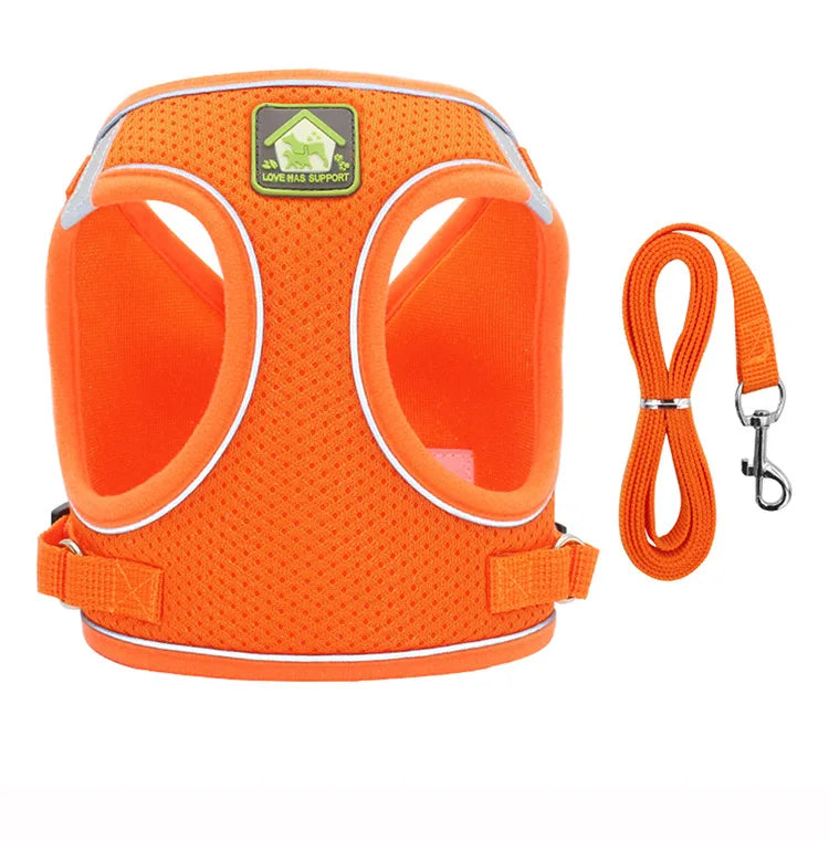 Adjustable Mesh Dog Harness Vest for Small and Medium Pets