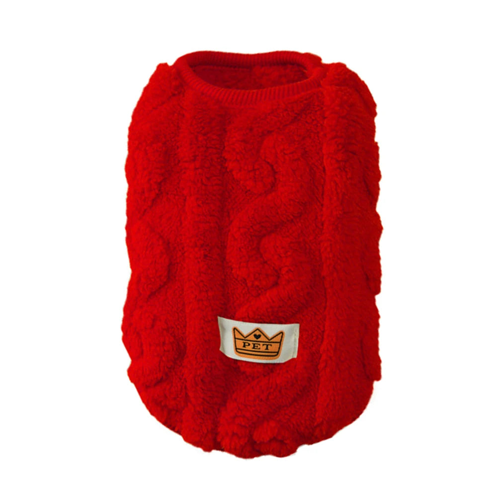 Cozy Fleece Dog Sweater for Small & Medium Breeds
