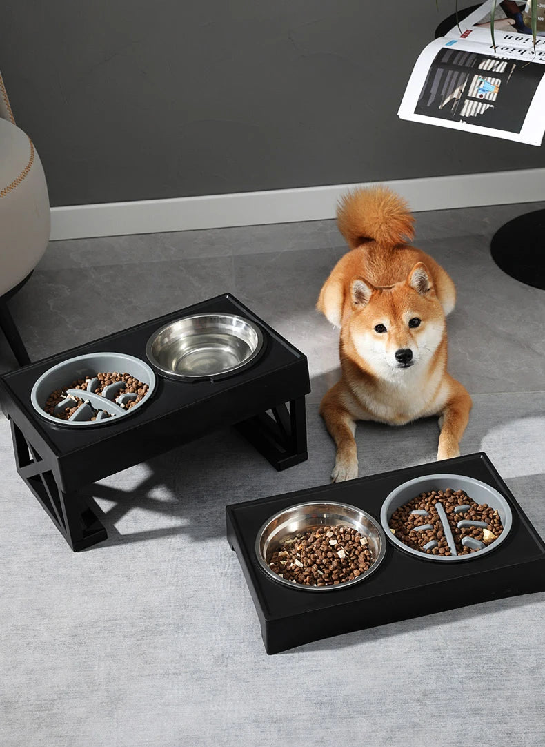 Soporte Elevado para Cuencos de Perro con Altura Ajustable
