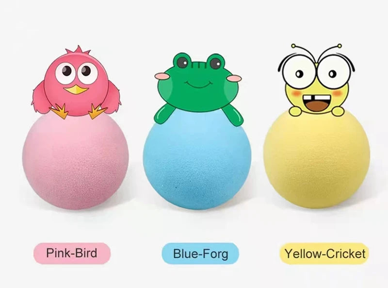 Pelota de Peluche Interactiva para Gatos con Sonidos Incorporados