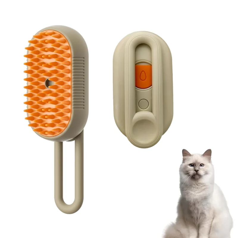 Brosse de toilettage électrique 3-en-1 pour animaux avec vapeur et massage