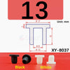 Black and white silicone rubber hole plugs shown next to the product number 13