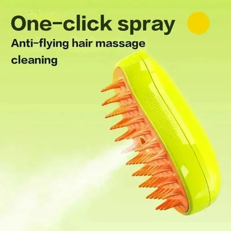 Brosse de toilettage à vapeur électrique pour chats et chiens