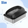 Stainless Steel Cat Litter Box with Lid, High-Sided, Extra Large
