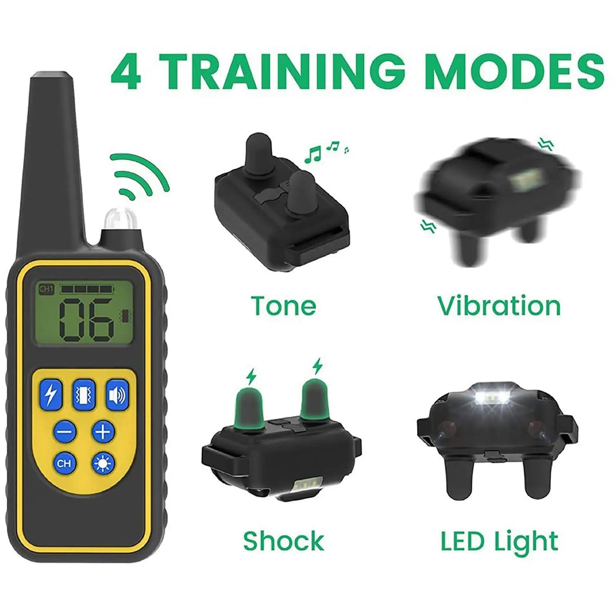 Waterproof Remote Dog Training Collar with Rechargeable Battery