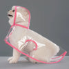 Clear Waterproof Dog Raincoat with Adjustable Hood