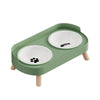 Colorful Double Dog Bowl Set with Stainless Steel and Plastic Base