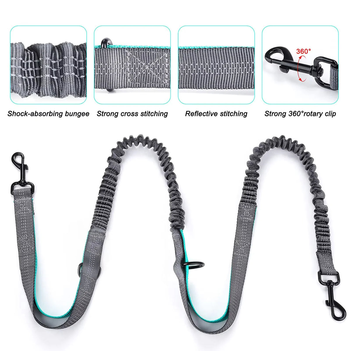 Hands-Free Reflective Dog Walking Belt with Storage Pouch
