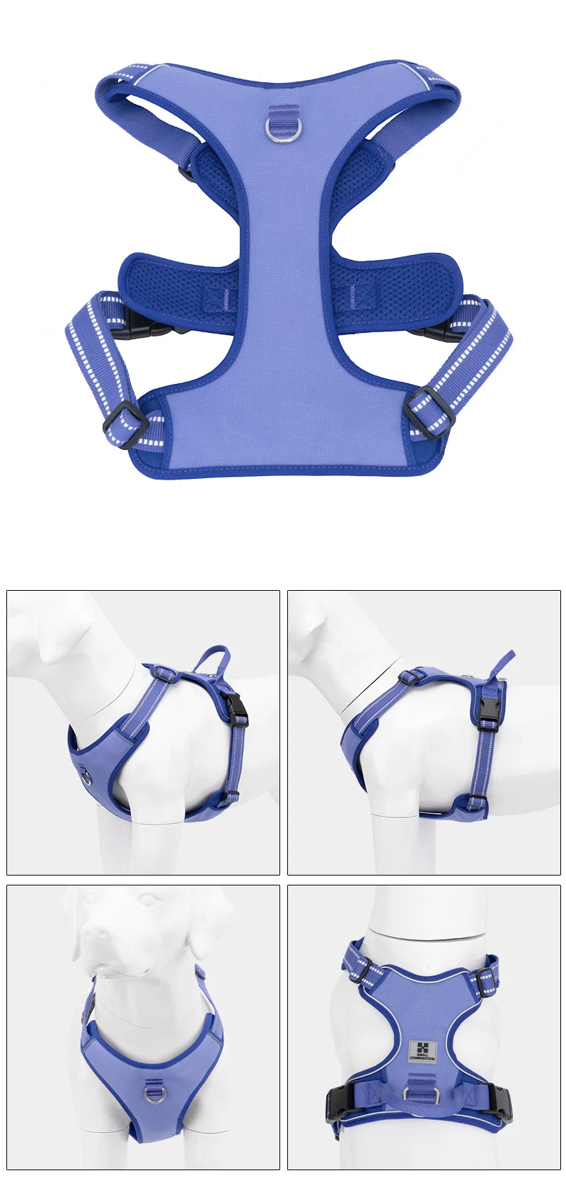 Reflective No-Pull Dog Harness with Quick-Release Buckles