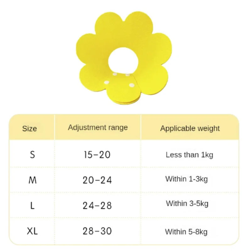 Collier de récupération en forme de fleur pour animaux, réglable