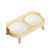 Colorful Double Dog Bowl Set with Stainless Steel and Plastic Base