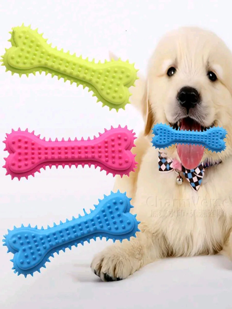 Bone-Shaped Dog Chew Toy for Teeth Cleaning and Training