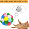 Balles de jouet pour chat en peluche avec grelots