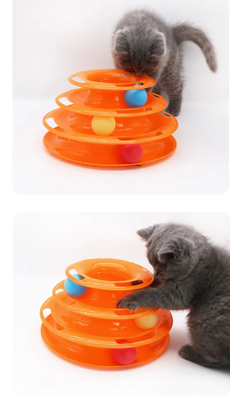 Multi-Level Cat Puzzle Track Toy