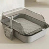 Semi-Enclosed Cat Litter Box with High Splash Guard