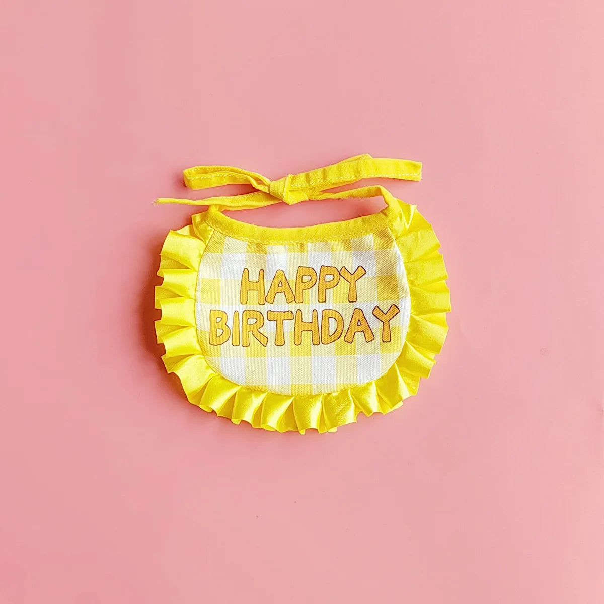 Happy Birthday Pet Party Hat and Bib Set