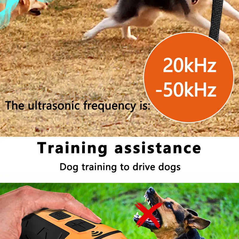 Rechargeable Ultrasonic Dog Bark Deterrent with LED Light