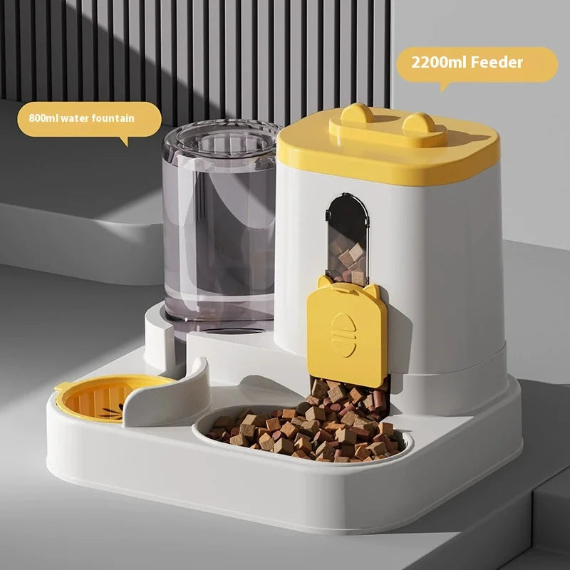 Gravity Pet Feeder and Water Fountain Set