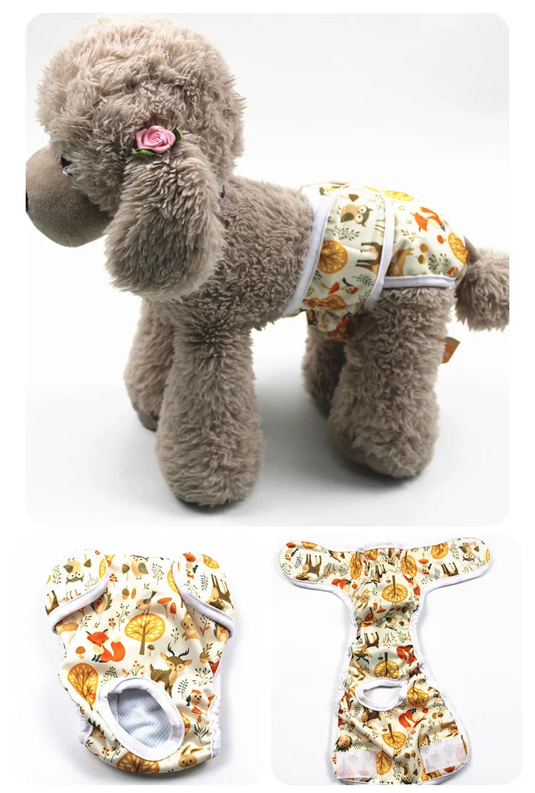 Reusable Washable Dog Diapers for Female Dogs in Heat