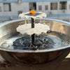 Solar Hanging Bird Bath Fountain with Glass Bowl