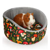 Cozy Fleece Hideout Bed for Small Pets with Removable Cushion