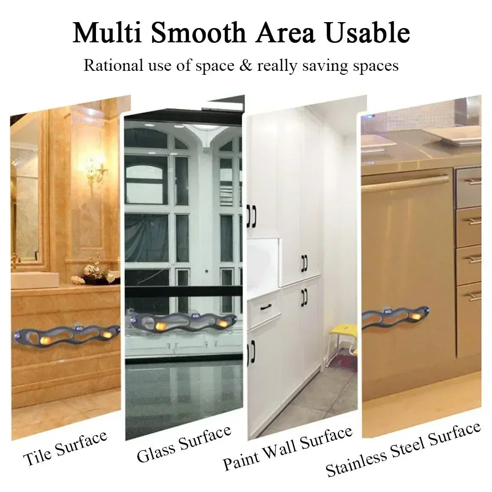 Jouet chat sur piste incurvée avec ventouses, montré sur différentes surfaces comme carrelage, verre, peinture et acier inoxy
