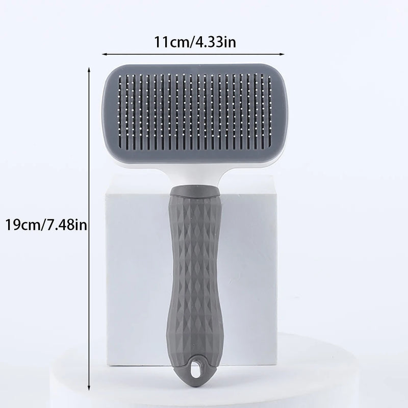 Brosse de toilettage auto-nettoyante pour animaux