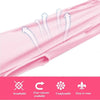 Pink post-surgery recovery suit for cats showing fabric texture and features