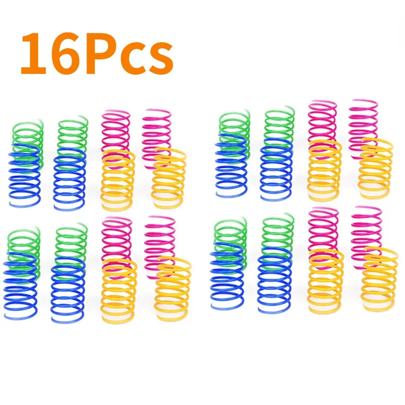 Colorful Coil Spring Cat Toys – Interactive Bouncy Play Set