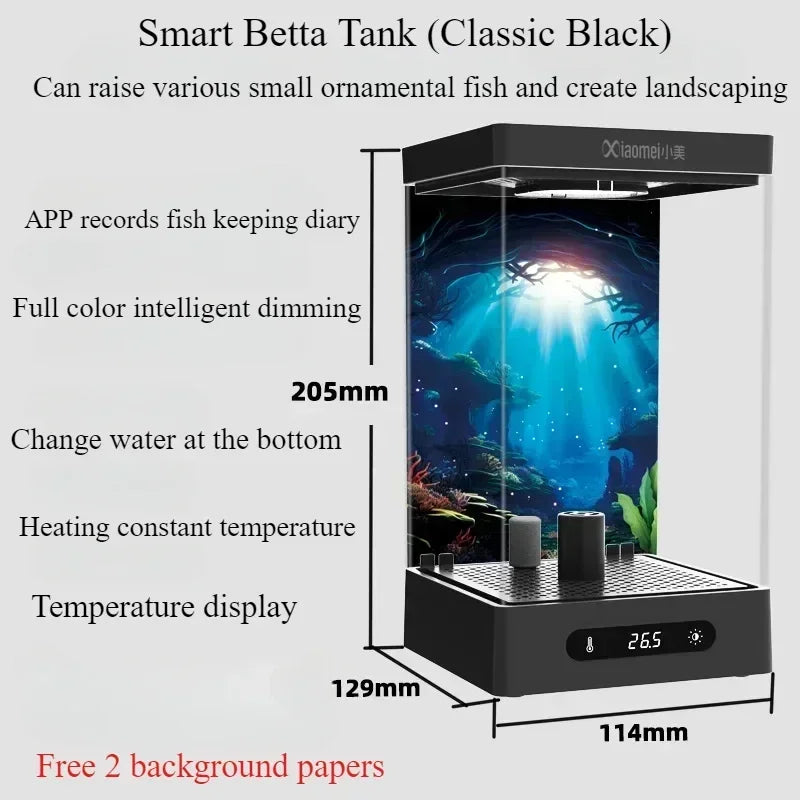 Aquarium de Bureau Compact 2L pour Poisson Betta