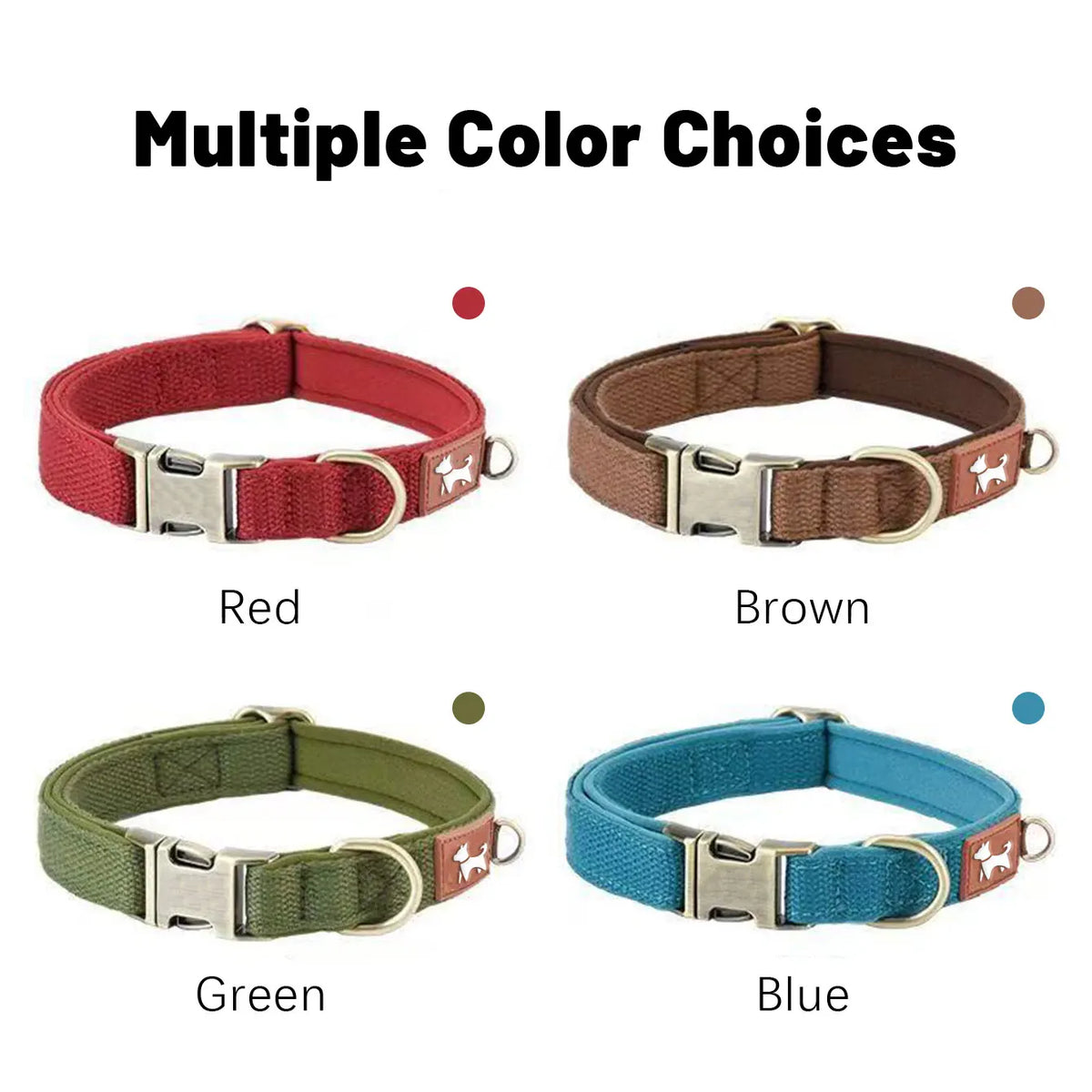 Padded Quick-Release Dog Collar for All Breeds