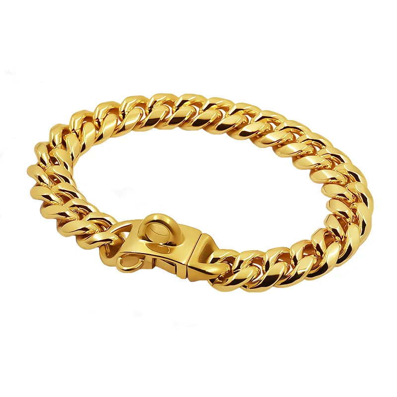 Stainless Steel Cuban Link Dog Collar