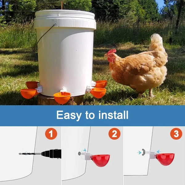 Automatic Chicken Waterer Kit - 4 Pack