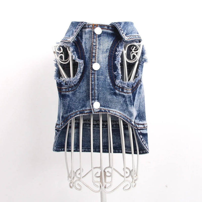 Denim Jeans Coat for Dogs and Cats - Spring Autumn