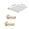 Wall-Mounted Cat Hammock Set with Climbing Shelves and Sisal Scratching Posts