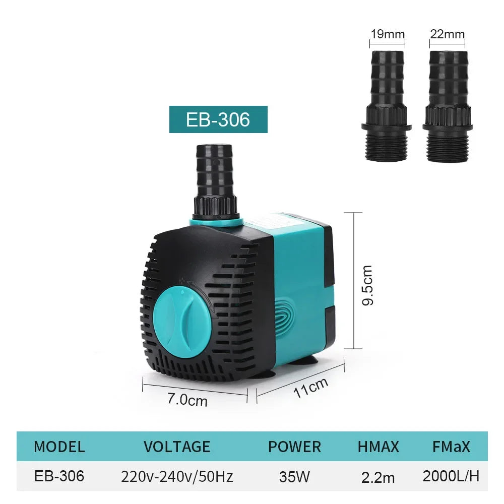 Submersible Aquarium Water Pump with Adjustable Flow