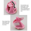 Pink breathable mesh dog shoes for summer wear with Velcro strap design