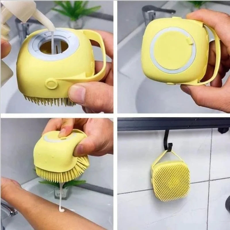 Silicone Pet Bath Massage Glove for Dogs and Cats