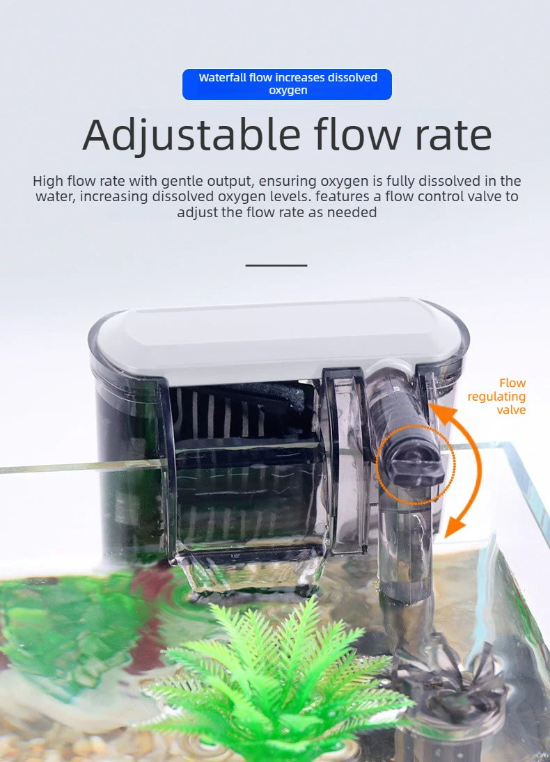 Gros plan d'une vanne à débit réglable sur un système de circulation d'eau pour aquarium.