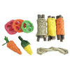 9-Piece Small Pet Chew Toy Set for Rabbits and Hamsters