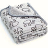 Ultra-Soft Paw Print Dog Blanket - Indoor & Outdoor Use
