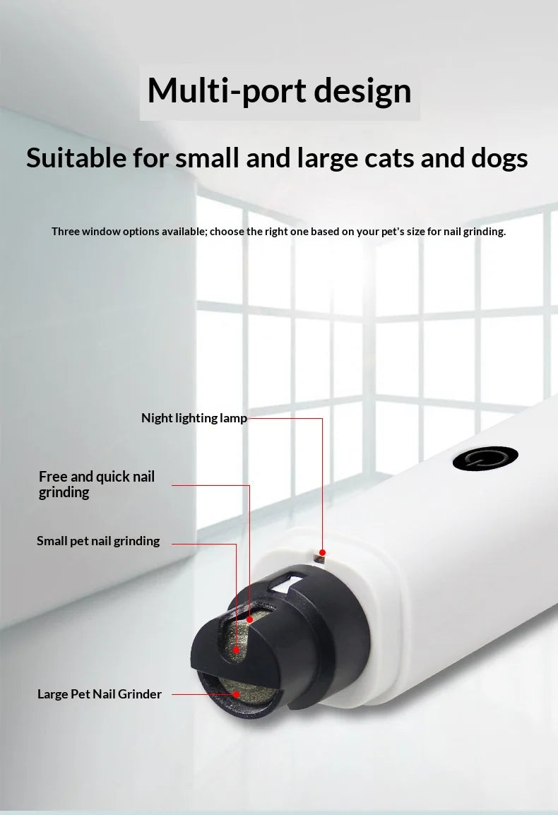 Quiet Electric Pet Nail Grinder for Dogs and Cats